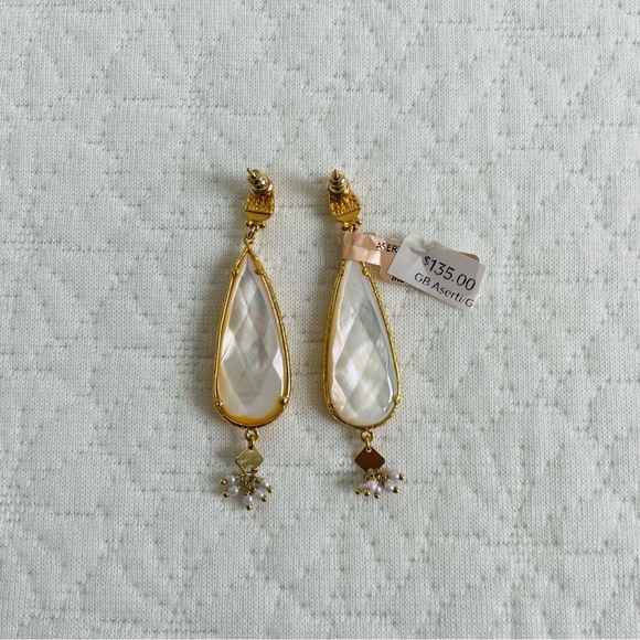 NWT Gas Bijoux Serti Drop Earrings in white - Picture 6 of 8